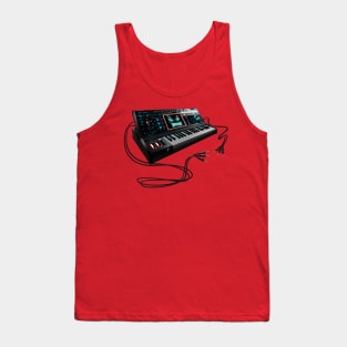 Synth Bot Coloured - Synthesiser Tank Top